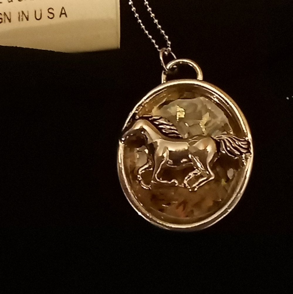 Silver Horse Pendant Necklace